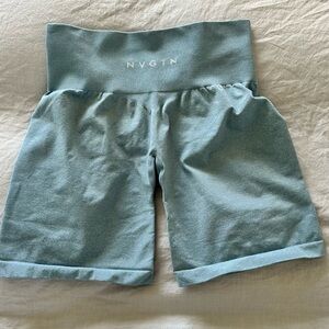 NVGTN Sky Blue Ribbed Shorts